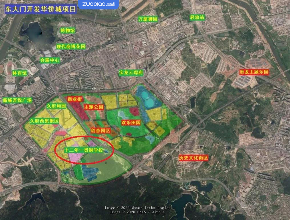 义乌江东华桥城区块东大门将要新建12年一贯制学校